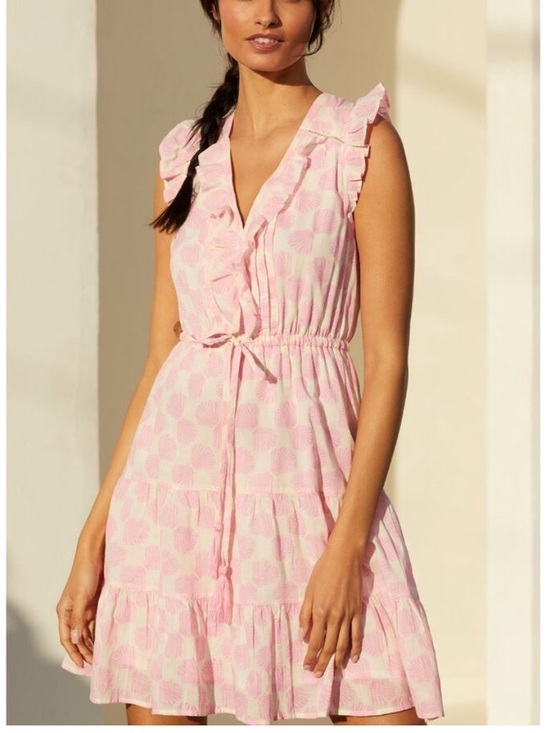Mer St. Barth Dresses & Skirts - NWT Mer St. Barth Giselle Mini Dress Pink Ruffle shells XS
